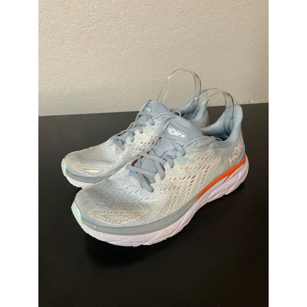 Hoka One Clifton 8 Sneaker Running Shoe Women 9.5 Comfort Trainer Walking Active